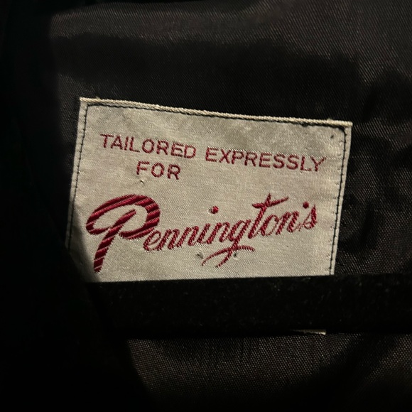 Vintage Pennington’s Black Velvet Coat 1X - Picture 3 of 4